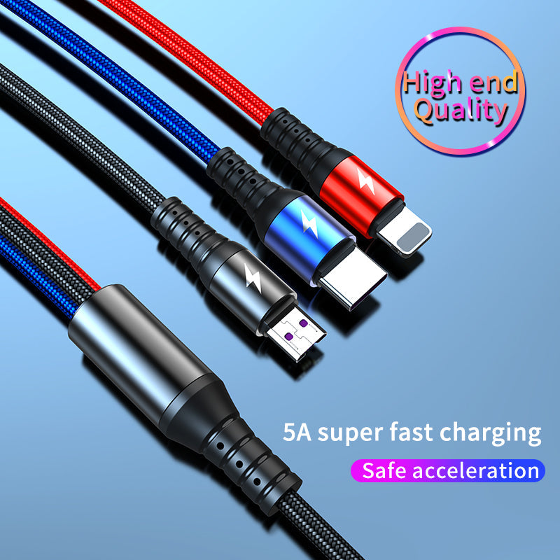 Cablu de Incarcare Universal 3 in 1 (Super Charge 5A) - Vreau Chestii