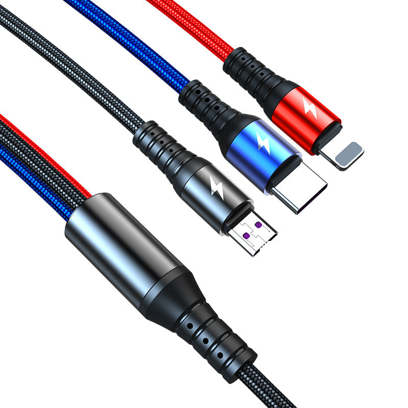 Cablu de Incarcare Universal 3 in 1 (Super Charge 5A) - Vreau Chestii